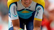 Andreas Kloden ze stáje Astana bojuje na trati časovky Tour de France v Monaku.