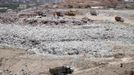 A general view shows a garbage disposal site near Sanaa