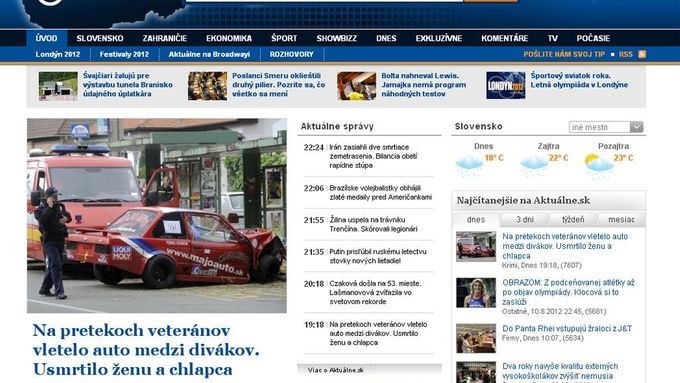 Na Slovensku při havárii na závodech veteránů zahynuli dva lidé