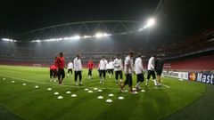 Slavia trénuje na Emirates Stadium