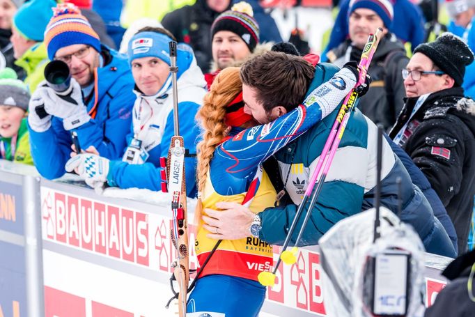 SP Ruhpolding, stíhačka Ž: Gabriela Soukalová a manžel Petr Koukal