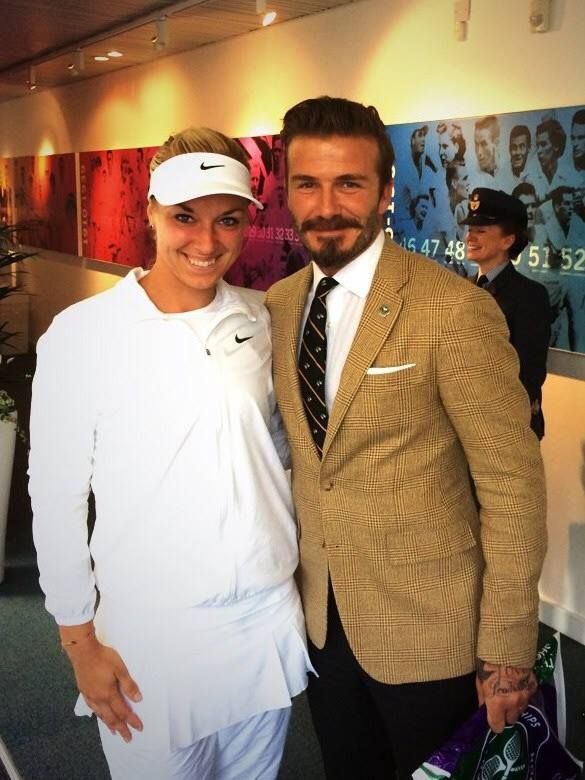Tenistky na dovolené 2014 (Sabine Lisická a David Beckham)