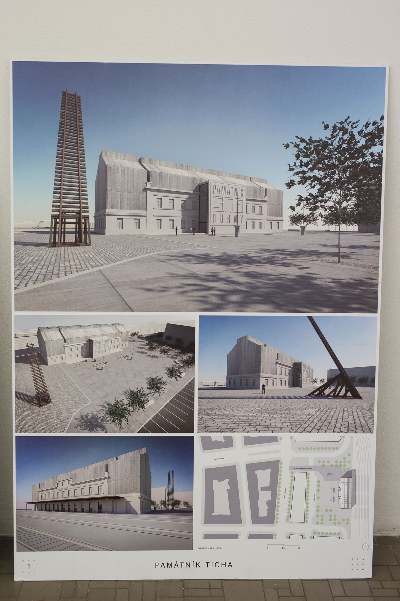 Vlakové nádraží Bubny - památník obětem holokaustu, ulice Nicholase Wintona