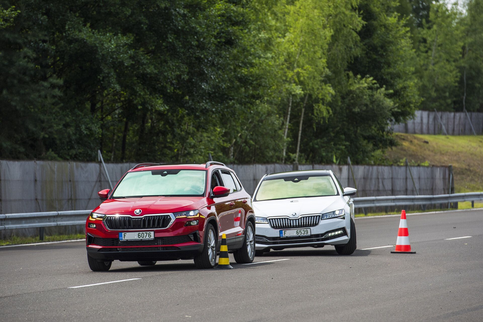 Jízdní asistenty, testování Škoda Auto 2023