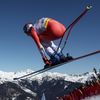 Marco Odermatt na trati sjezdu mužů na MS v alpském lyžování 2023