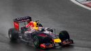 Red Bull Formula One driver Sebastian Vettel of Germany drives during the qualifying session of the Chinese F1 Grand Prix at the Shanghai International circuit, April 19,