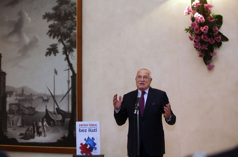 Václav Klaus křtí knihu Evropská integrace bez iluzí