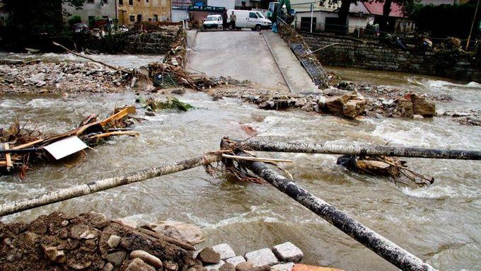 Loňské povodně v Chrastavě.