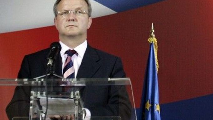 Nejvyšší komisař pro rozšíření EU Olli Rehn.