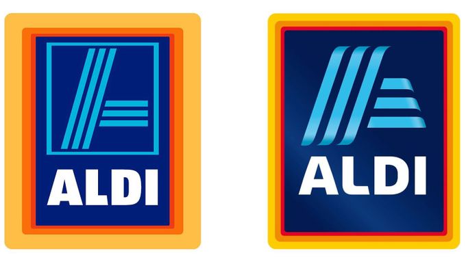 Staré a nové logo Aldi Süd