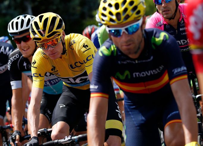 Zleva: Chris Froome a Alejandro Valverde