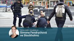Zpravodajka Aktuálně.cz Simona Fendrychová ve Stockholmu