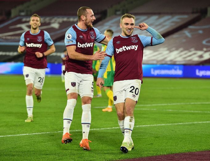 Tomáš Souček, Vladimír Coufal, Jarrod Bowen (West Ham - West Bromwich)