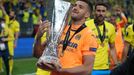 Soccer Football - Europa League Final - Villarreal v Manchester United - Polsat Plus Arena Gdansk, Gdansk, Poland - May 26, 2021 Villarreal's Geronimo Rulli celebrates wi