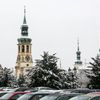 Zasněžená Praha, sníh, panorama, zima, leden 2021