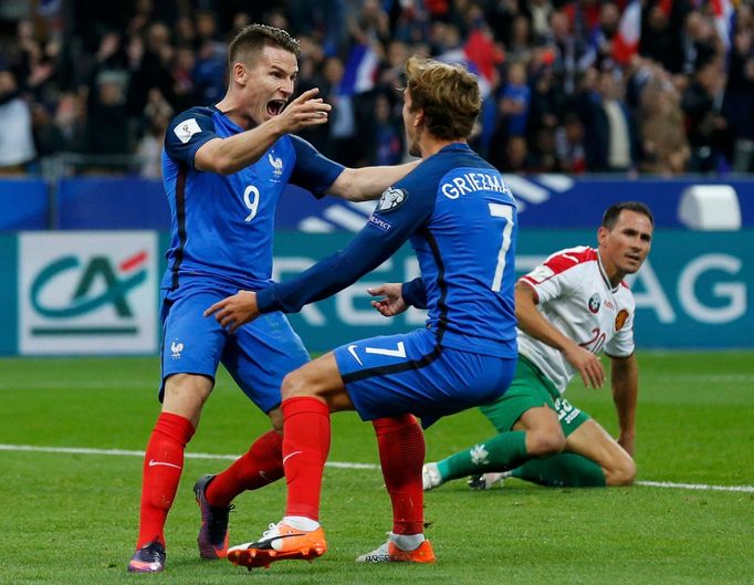 Kvalifikace MS 2018: France vs Bulharsko: Kevin Gameiro, Antoine Griezmann