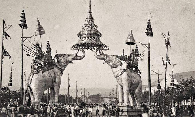 Thajsko. Fotografie z 20. Let 20. století, kterou pořídil přerovský rodák a cestovatel Bohumil Pospíšil.