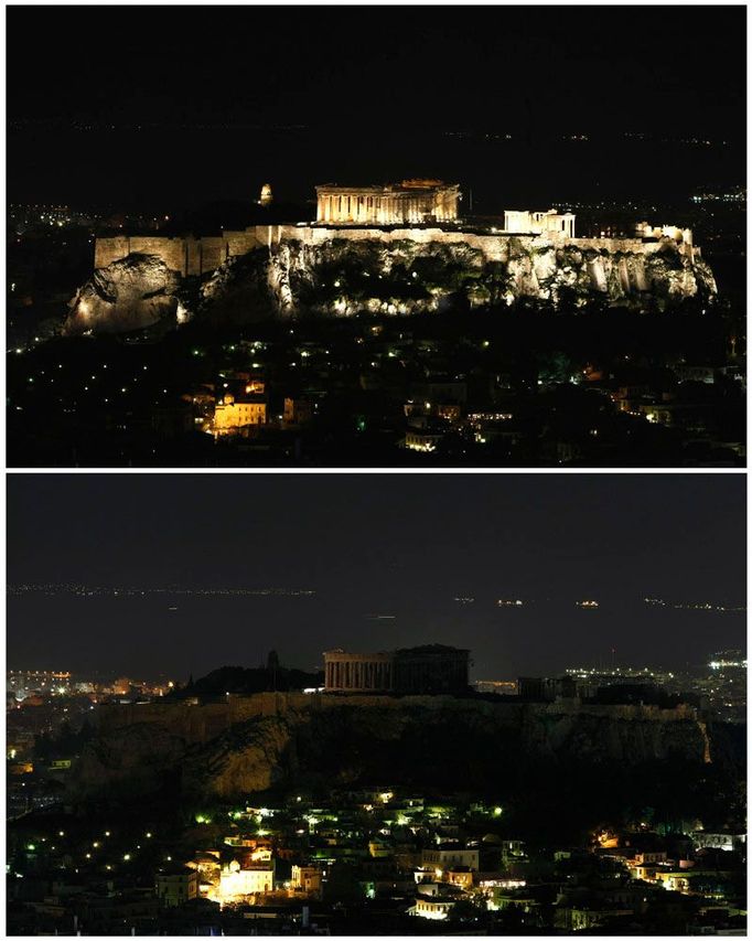 Zpívalo se to v jednom šanzonu: Acropolis adieu. (Athény během Hodiny Země)