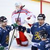 Finská radost při utkání Channel One Cupu Česko - Finsko