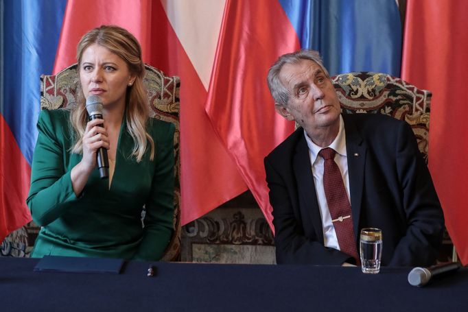 Zuzana Čaputová a Miloš Zeman