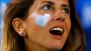 A fan waits for the 2014 World Cup Group F soccer match between Argentina and Bosnia at the Maracana stadium in Rio de Janeiro, June 15, 2014. REUTERS/Pilar Olivares (BRA