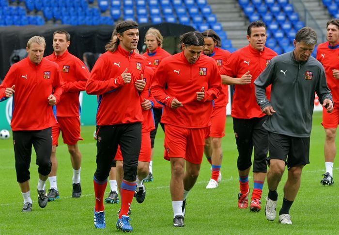 trénink fotbalistů v Basileji