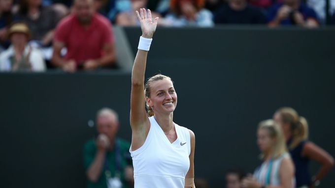 Spokojená Petra Kvitová po postupu do 2. kola Wimbledonu.