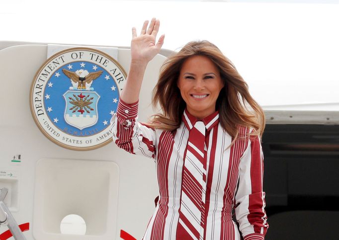 Melania Trumpová v ghanské metropoli Accra v rámci své pětidenní cesty po Africe