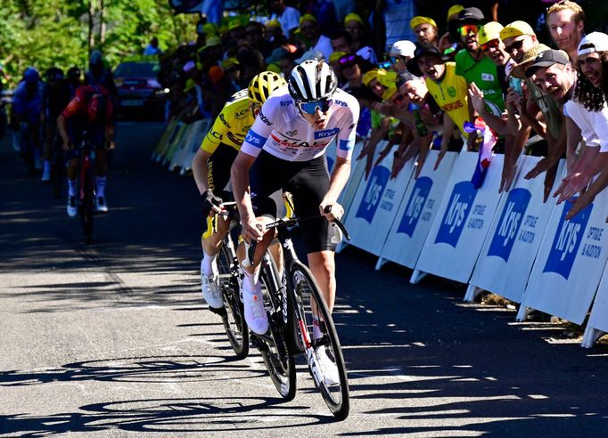 13. etapa Tour de France 2023: Tadej Pogačar a Jonas Vingegaard.