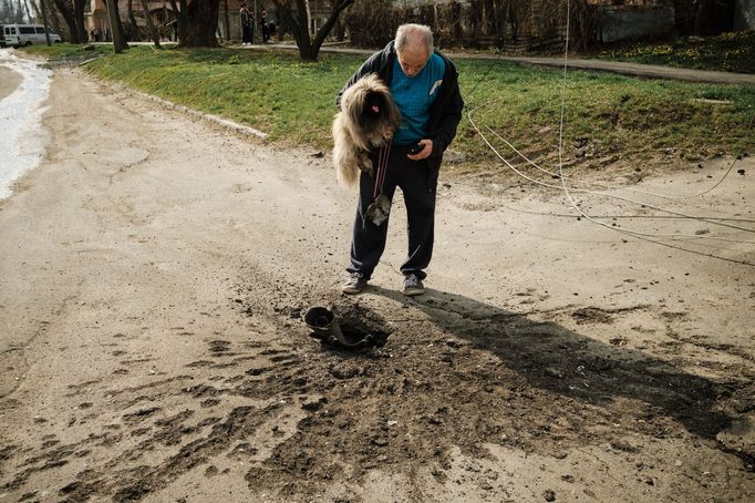 Centrum Charkova 20 minut po zásahu raketami, jaro 2022