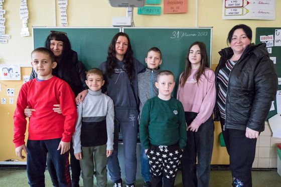 From left to right: Mykyta, Olena, Tymur, Kristina, Andrej, Artem, Valeria, Olena
