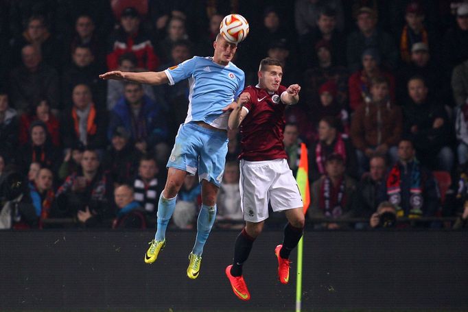 EL, Sparta-Slovan: Pavel Kadeřábek - Erik Čikoš