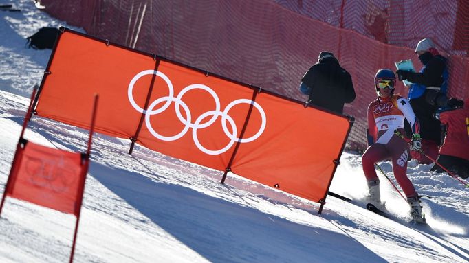 Švýcarská lyžařka Lara Gutová na zimní olympiádě v Pchjongčchangu.