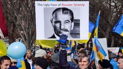 Demonstrace, Putin, Stalin, Ukrajina, Rusko