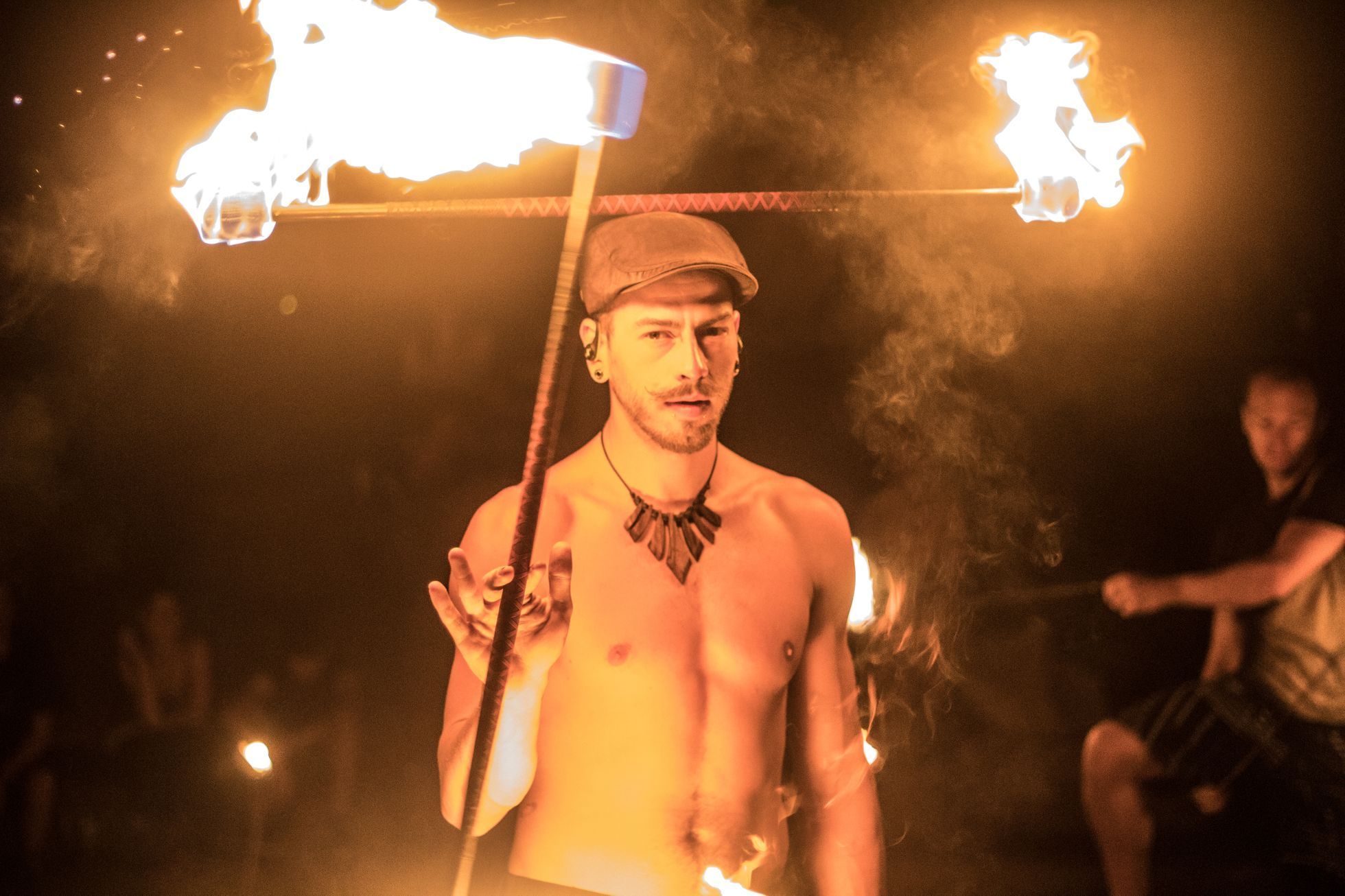 Fireshow a bubny v Podvinní