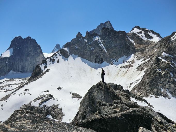 Pohoří Bugaboos v Britské Kolumbii.