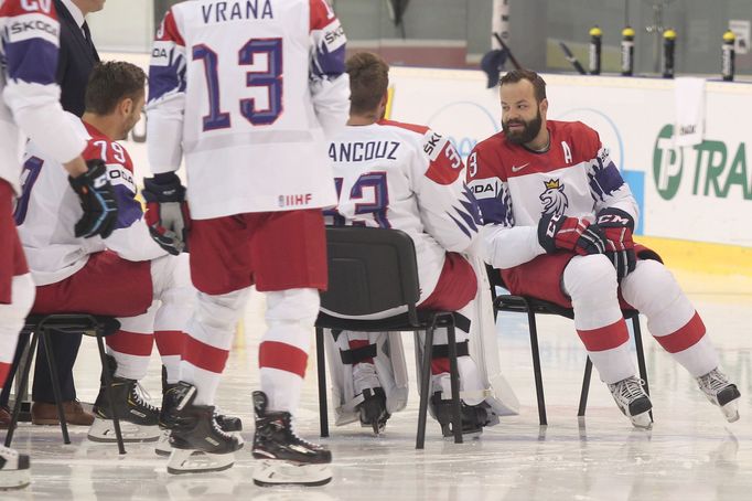 MS 2019, Česká hokejová reprezentace, týmové focení: Radko Gudas