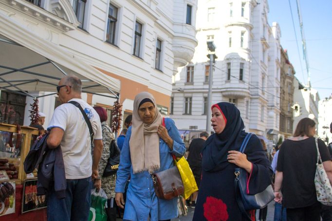 Muslimské ženy ve Vídni.