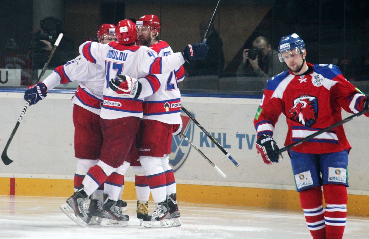 Hokej, KHL, Lev Praha - CSKA Moskva: radost CSKA