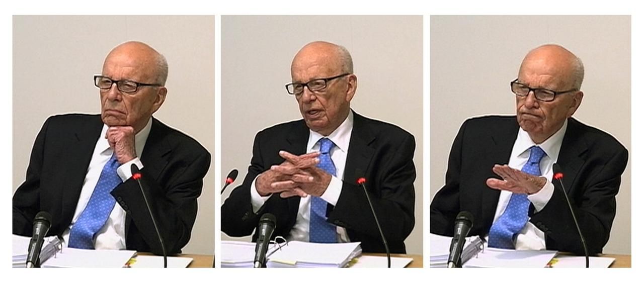 Rupert Murdoch vypovídá před komisí