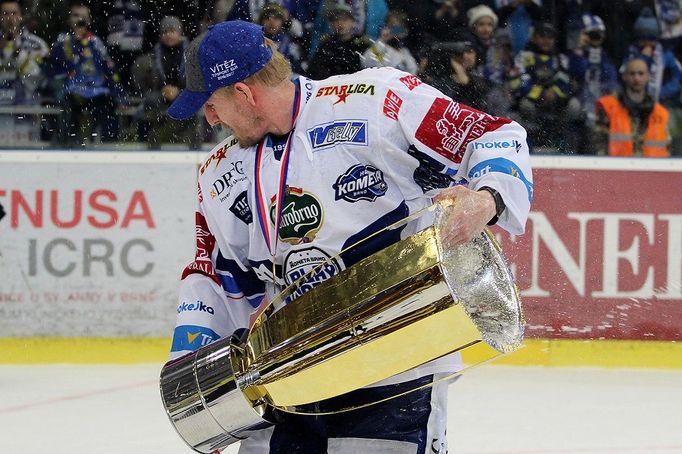 Čtvrté finále extraligy Kometa Brno vs. Liberec, oslavy