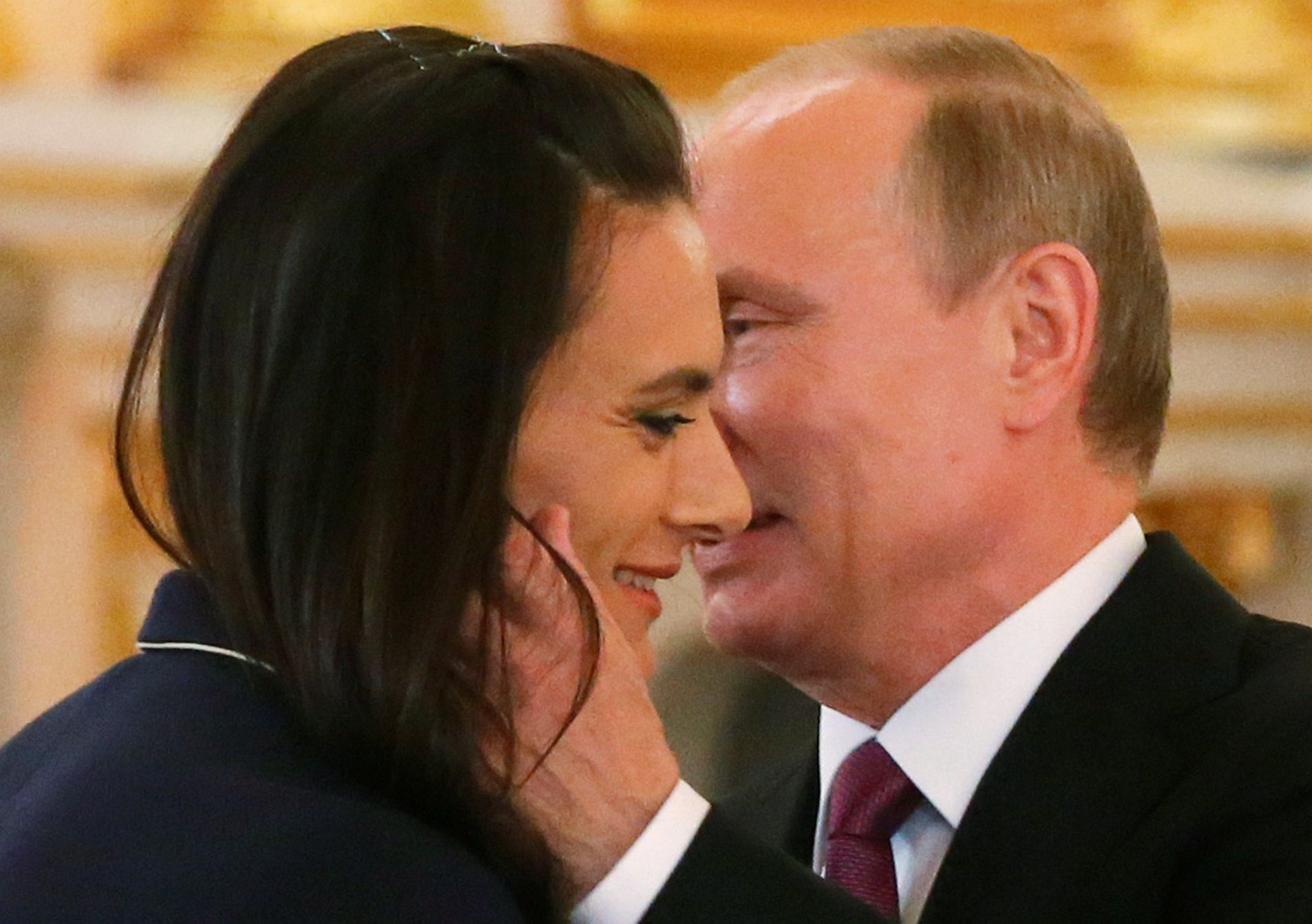 Jelena Isinbajevová a Vladimír Putin (2016)