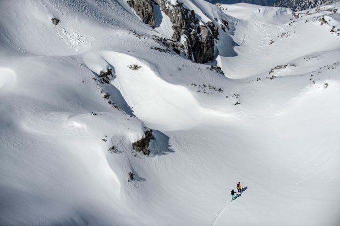 Skialpové túry v oblasti Dachstein-Krippenstein.