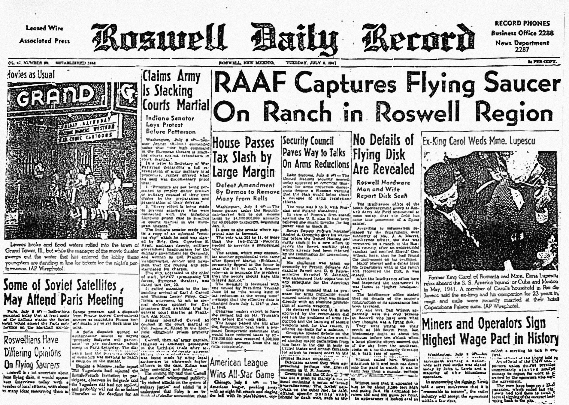 Roswell incident, UFO, Světový den UFO, Mezinárodní den UFO, Neidentifikovaný létající předmět