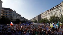 Demonstrace proti Babišovi na Václavském náměstí 5. června 2018, pořádal Milion chvilek pro demokracii