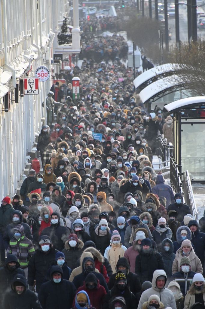 Protesty na podporu Alexeje Navalného