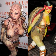 Halloweenské kostýmy slavných - Heidi Klumová a Rihanna