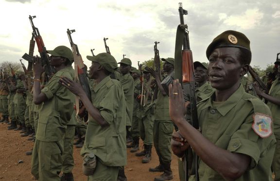 Povstalecká armáda v Jižním Súdánu.