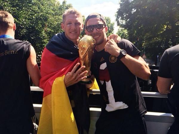 Selfies Němců vracejících se z MS domů