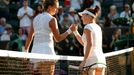 Petra Kvitová a Madison Brengleová ve druhém kole Wimbledonu 2017